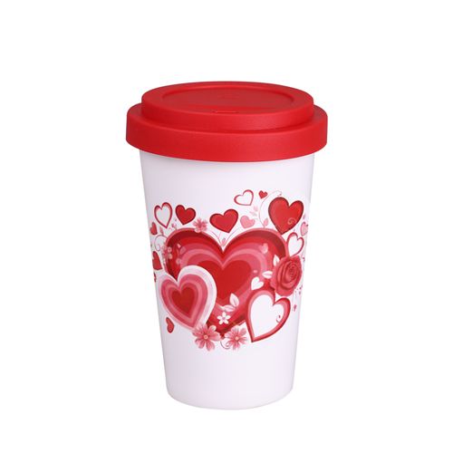 Beker Freedom Classic 280ml wit/rood