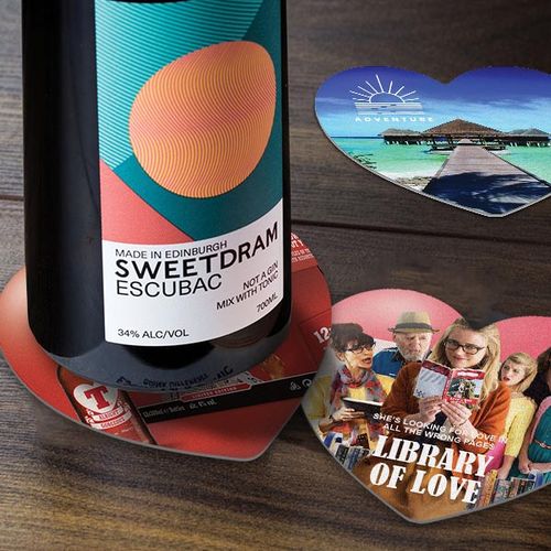 Heart Shaped Premium Beer Mat Heart Shaped Premium Beer Mat