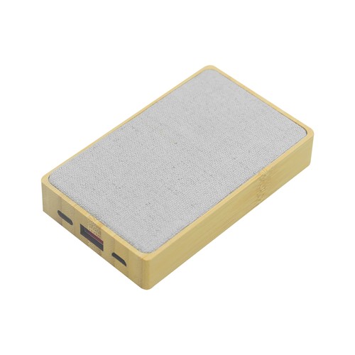 Powerbank en bambou et chanvre Loras