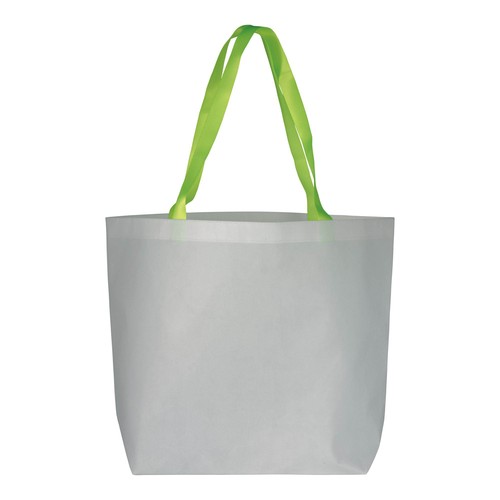 Stitched, laminated 100 g/m2 non-woven fabric shopping bag with bottom gusset