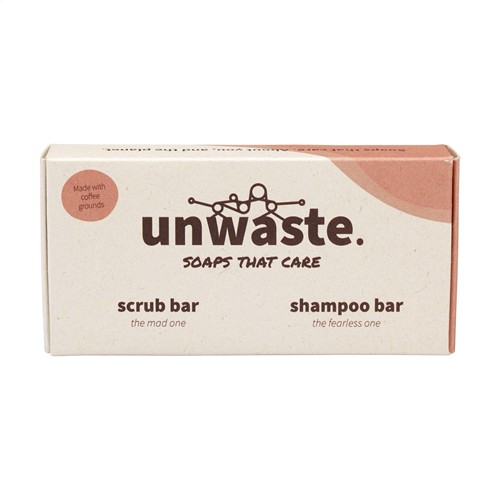 Unwaste Duopack Scrub & Shampoo bar Koffieolie Unwaste Duopack Scrub & Shampoo bar Koffieolie