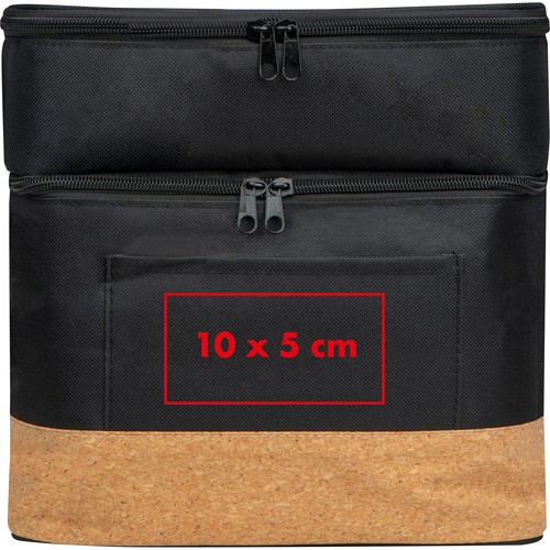 Bolsa nevera de RPET con compartimento extra y fondo de corcho