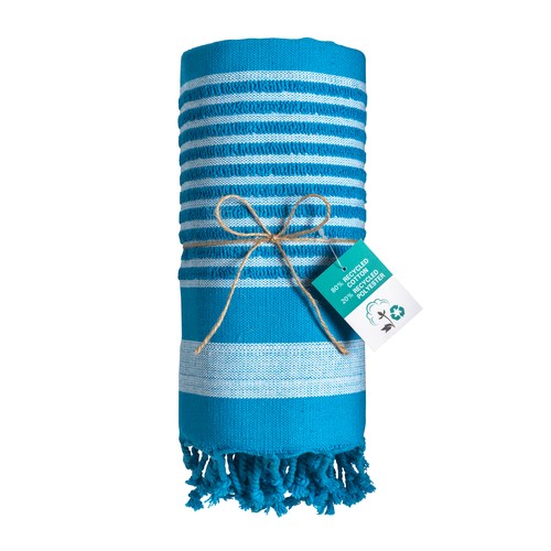 Serviette de plage en coton recyclé style fouta de 350 g/m2 Serviette de plage en coton recyclé style fouta de 350 g/m2