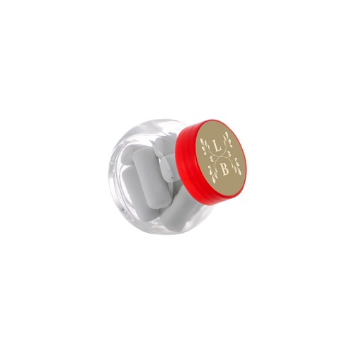 Micro glass jar 50 ml, filled with candy