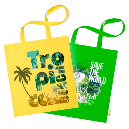 Kit consisting of 2 shopping bags with DTG print Kit consisting of 2 shopping bags with DTG print