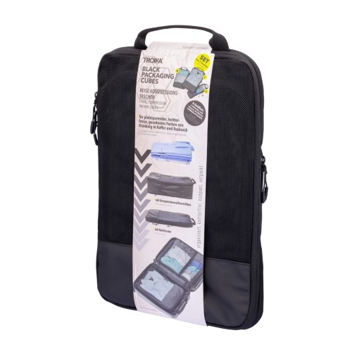 Black Packing Cubes TROIKA BLACK PACKING CUBES Black Packing Cubes TROIKA BLACK PACKING CUBES
