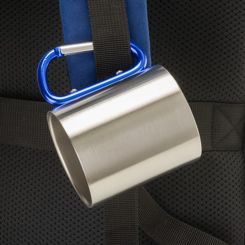 Vaso de acero con asa de mosquetón de aluminio, 200 ml Vaso de acero con asa de mosquetón de aluminio, 200 ml