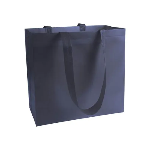 Shopper en TNT laminé, anses longues et soufflet Shopper en TNT laminé, anses longues et soufflet