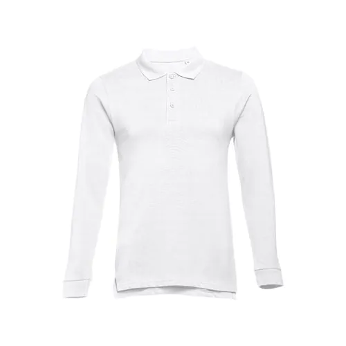 THC BERN WH. Polo da uomo in cotone a maniche lunghe