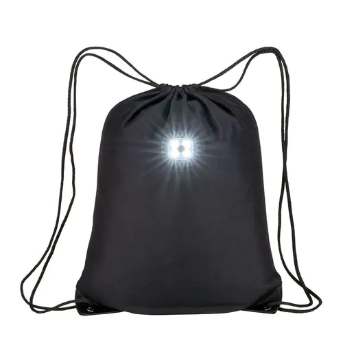 300D polyester backpack with COB LED light, reinforced corners. 300D polyester backpack with COB LED light, reinforced corners.
