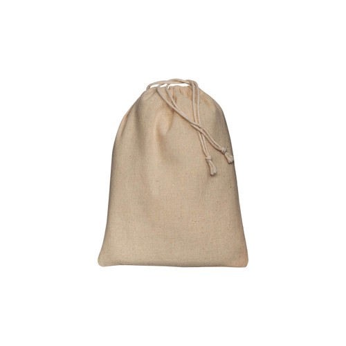 120 g/m2 cotton drawstring bag, 15 x 20 cm