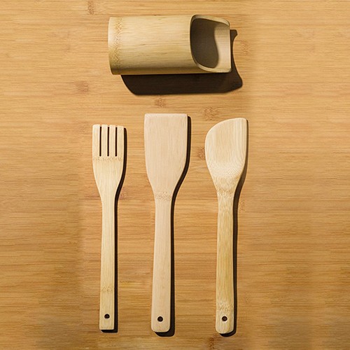 Utensils in bamboo, set of 3 Veigelia Utensils in bamboo, set of 3 Veigelia