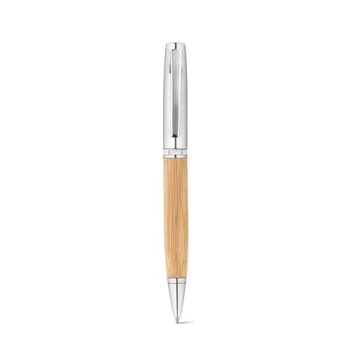 FUJI. Penna a sfera in metallo e bambù con custodia FUJI. Penna a sfera in metallo e bambù con custodia