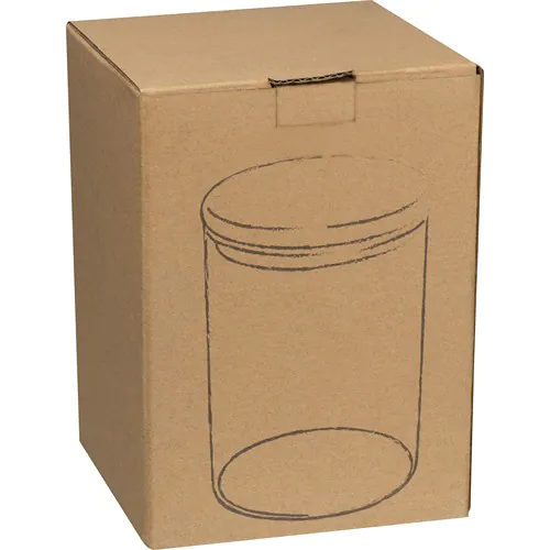 Borosilicate glass jar with pine wood lid, 700 ml Borosilicate glass jar with pine wood lid, 700 ml