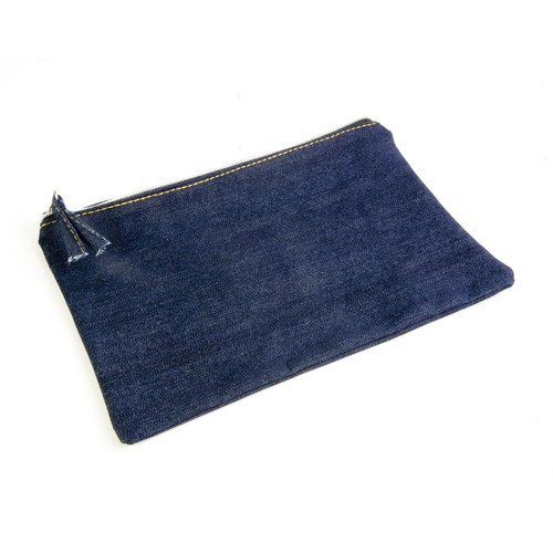 Beauty case en coton DENIM 220 g/m2 (85% coton - 15% polyester) avec fermeture éclair Beauty case en coton DENIM 220 g/m2 (85% coton - 15% polyester) avec fermeture éclair