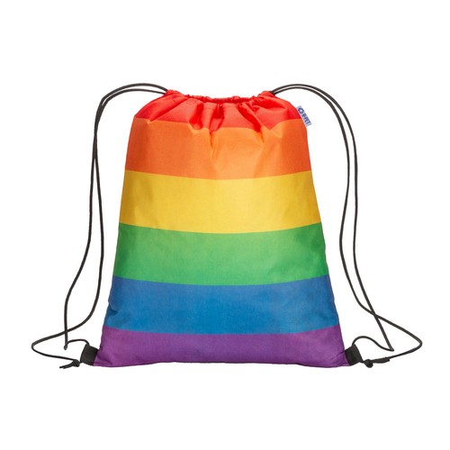 70g/m2 R-PET Rainbow backpack in with choke closure 70g/m2 R-PET Rainbow backpack in with choke closure