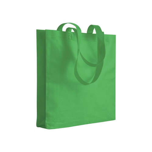 Heat-sealed 80 g/m2 non-woven fabric shopping bag with gusset and long handles