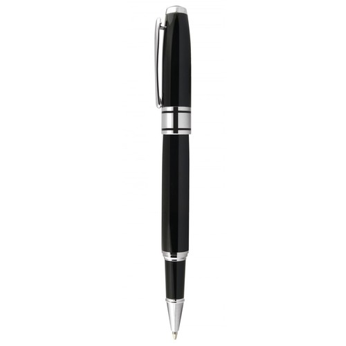 ROLLERBALL PEN BLACK CHROMED SHINY ROLLERBALL PEN BLACK CHROMED SHINY