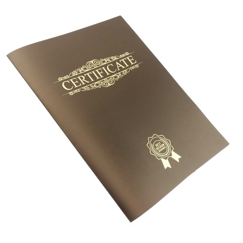 Certificate cover Certificate cover