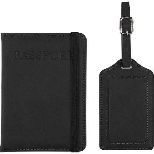 Recycled PU passport holder and luggage label Zani