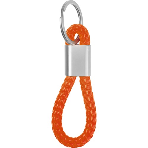 Metalen sleutelring met koord