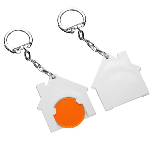 Porte-clés jeton1€ "Maison"