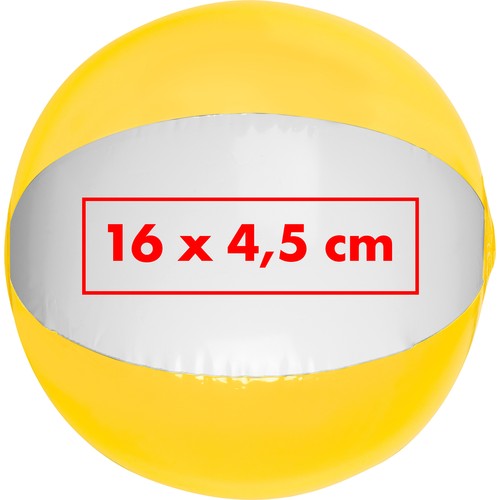 Ballon de plage bicolore coloré/transparent