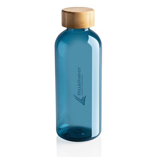 Bouteille 600ml en rPET RCS avec couvercle en bambou Bouteille 600ml en rPET RCS avec couvercle en bambou