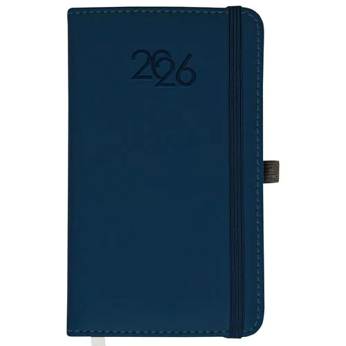 Agenda de poche hebdomadaire 2026, couverture rigide en PU thermocollé avec piqûres Agenda de poche hebdomadaire 2026, couverture rigide en PU thermocollé avec piqûres