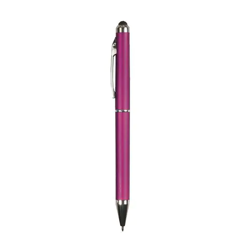 Penna twist in plastica con gommino per touch screen Penna twist in plastica con gommino per touch screen