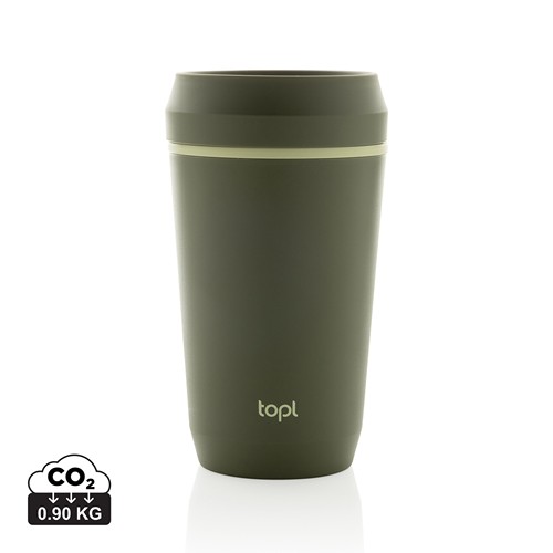 Bicchiere Topl in rPlastica con tappo 360 brevettato 354ml