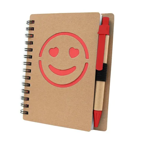 Carnet env. B7 "visage souriant" avec stylo bille | Dylan Carnet env. B7 "visage souriant" avec stylo bille | Dylan