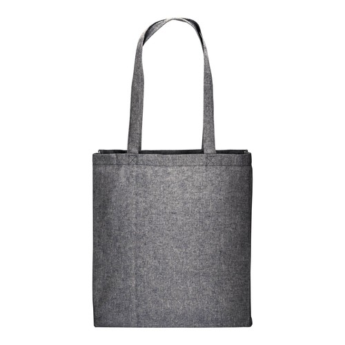 150 g/m2 recycled cotton shopping bag, melange effect, long handles and gusset 150 g/m2 recycled cotton shopping bag, melange effect, long handles and gusset