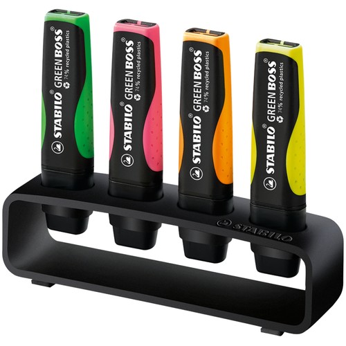 STABILO GREEN BOSS Desk-Set for 4 highlighter