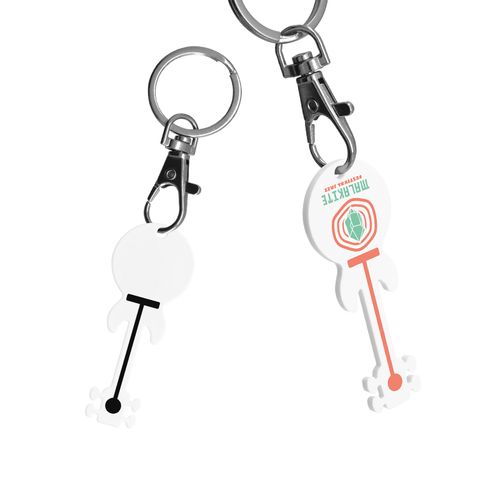 PORTE-CEL MOUSQUETON AVEC JETON FORME GUITARE PORTE-CEL MOUSQUETON AVEC JETON FORME GUITARE