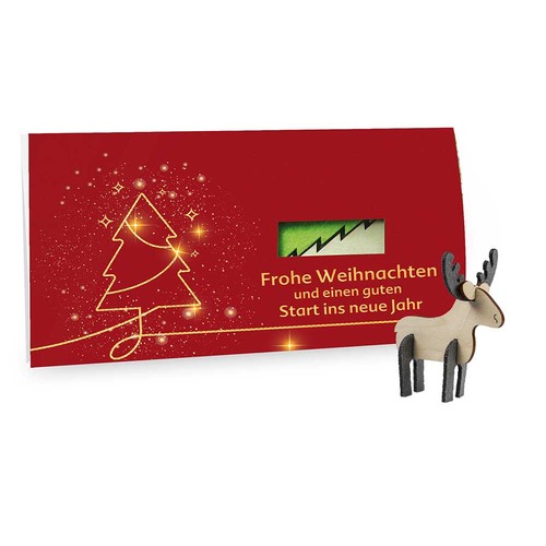 Felt Christmas-card - standard design - elk