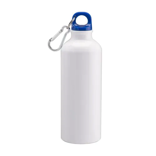 Bidon de aluminio con mosquetón, 500ml. Adecuado para sublimación Bidon de aluminio con mosquetón, 500ml. Adecuado para sublimación