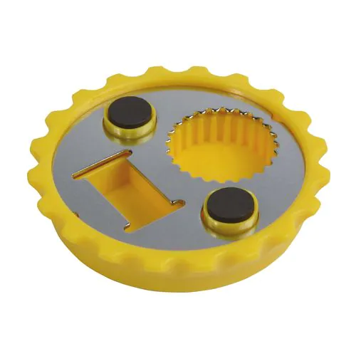 ABS and metal, bottle top-shaped, screw-top and bottle opener with magnets ABS and metal, bottle top-shaped, screw-top and bottle opener with magnets