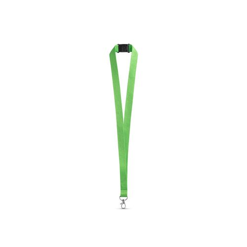 LEEDS. Polyester lanyard with safety clasp