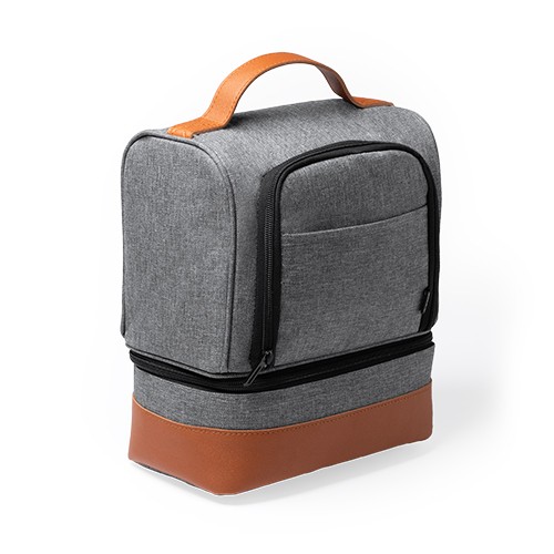 Cooler bag with melange finish. Double compartment Deise Cooler bag with melange finish. Double compartment Deise