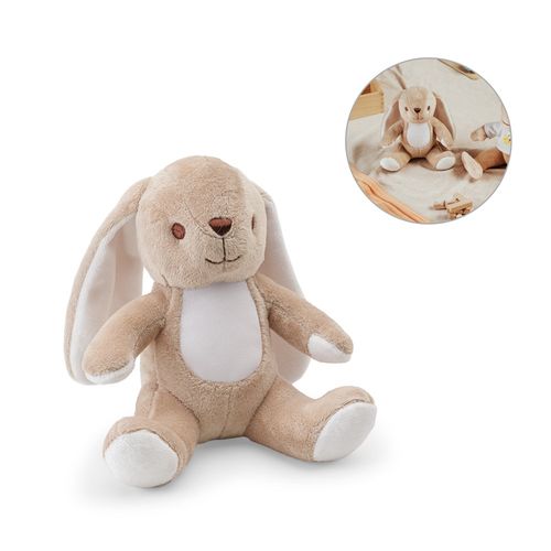 BUGS. Polyester plush toy in the shape of a rabbit, with its own fabric for customization BUGS. Polyester plush toy in the shape of a rabbit, with its own fabric for customization