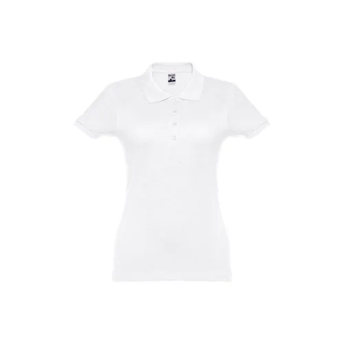 THC EVE WH. Polo da donna a maniche corte con cintura in cotone cardato THC EVE WH. Polo da donna a maniche corte con cintura in cotone cardato