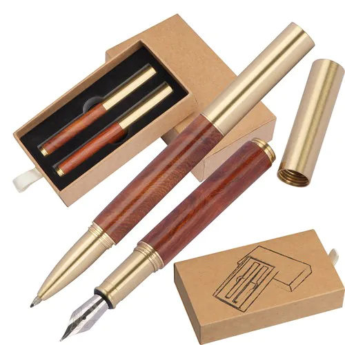 Writing set (brass and wood) Writing set (brass and wood)