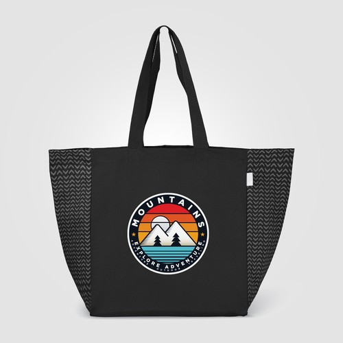 Toronto - 8 oz. Recycled Cotton Chevron Tote Bag