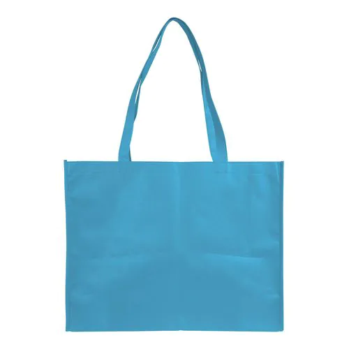 Non woven sticked shopping bag, long handle and gusset
