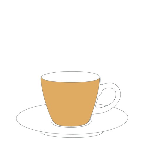 Espresso Cup Shape 534 - 1C fulldecor printing