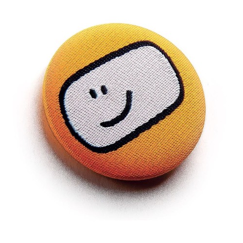 32MM TEXTIL BADGE WITH NEEDLE (BASE + 2 COLOURS)