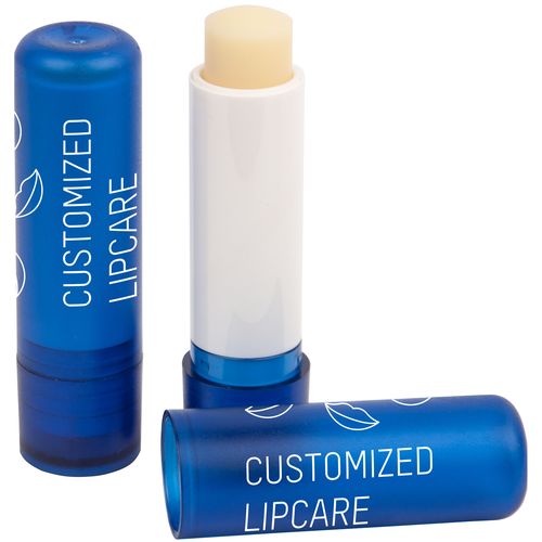 Bálsamo labial en barra, recipiente esmerilado azul y tapa, 4,6 g Bálsamo labial en barra, recipiente esmerilado azul y tapa, 4,6 g