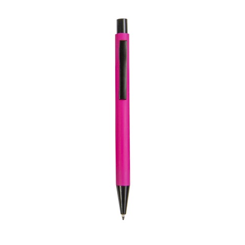 Penna a scatto in plastica con clip in metallo Penna a scatto in plastica con clip in metallo