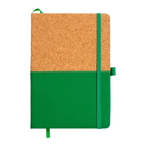 Carnet en liège et PU, feuilles lignées de couleur ivoire, 80 pag. de 70 gr,papier recyclé